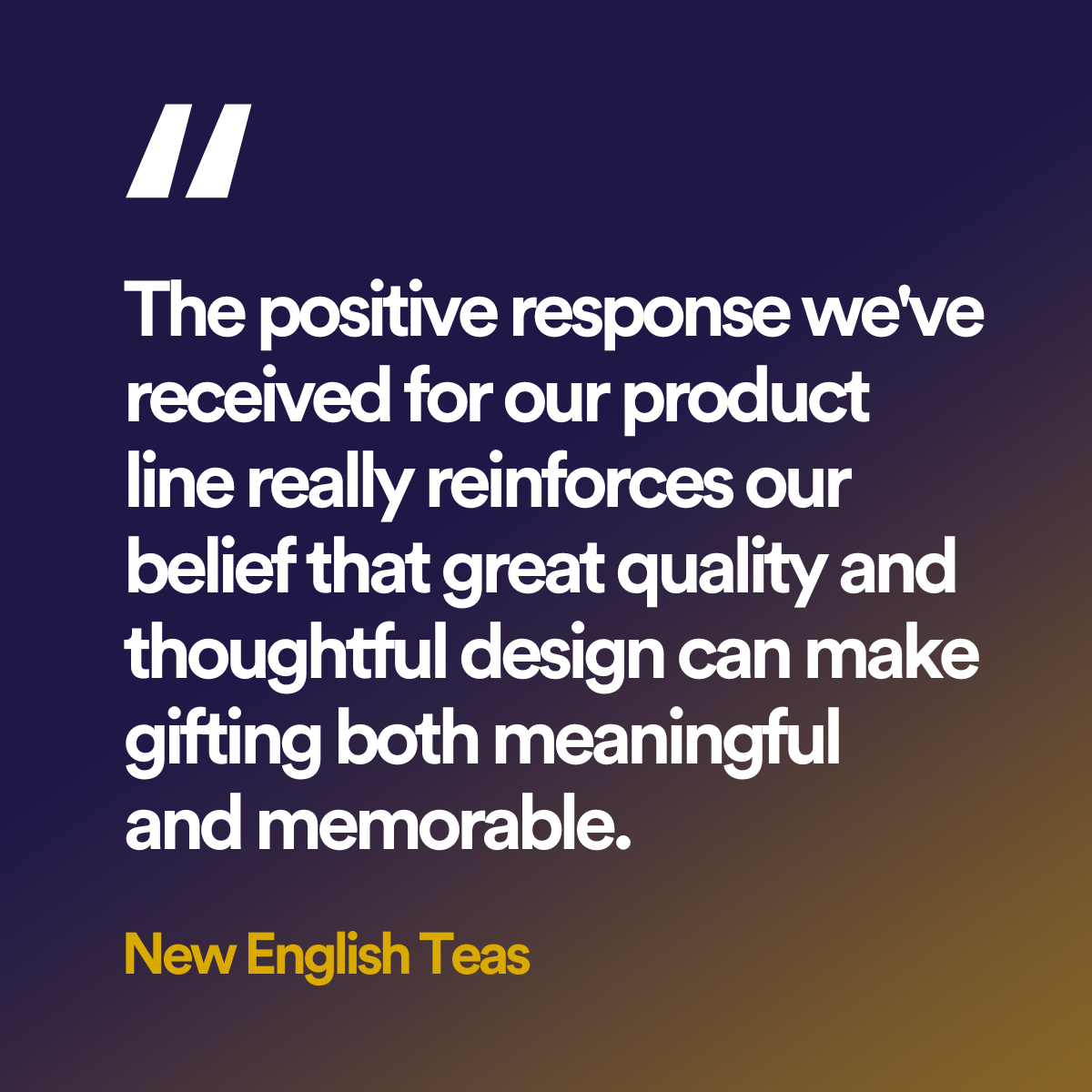 New English Teas Finalist