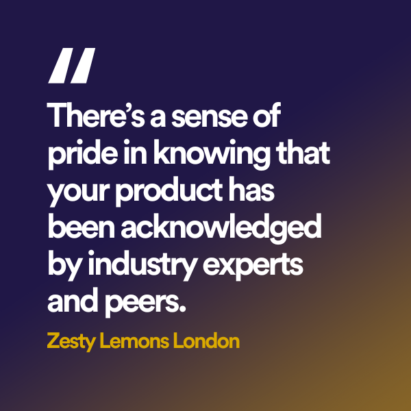 Zesty Lemons London Finalist Quote