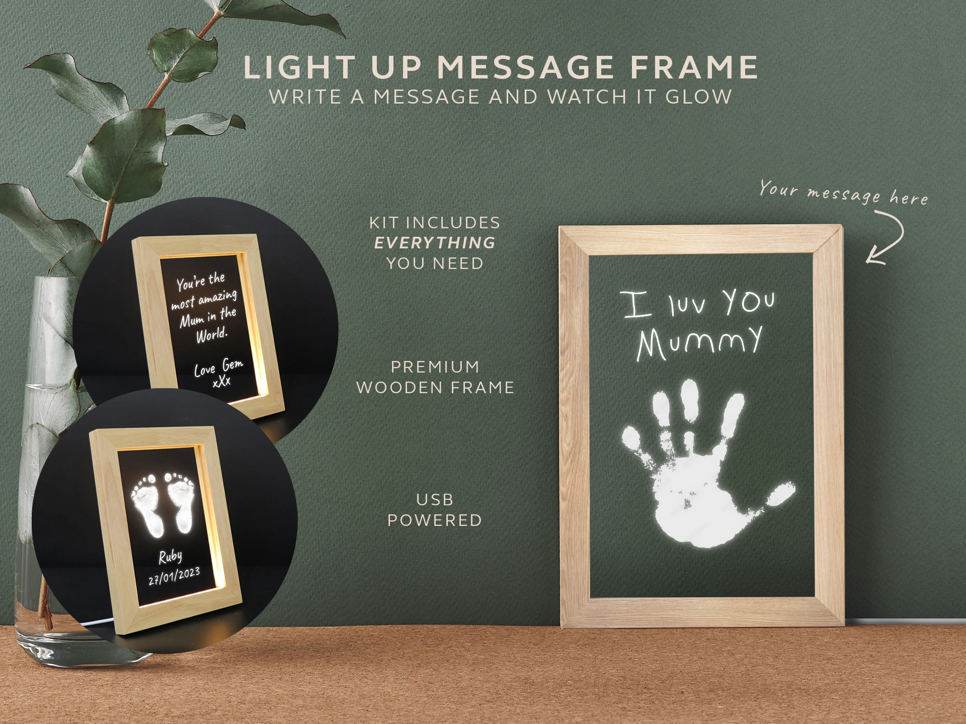 Mini Message Frames Pikkii (Design by WITH Creative) - Light Up Message Frame