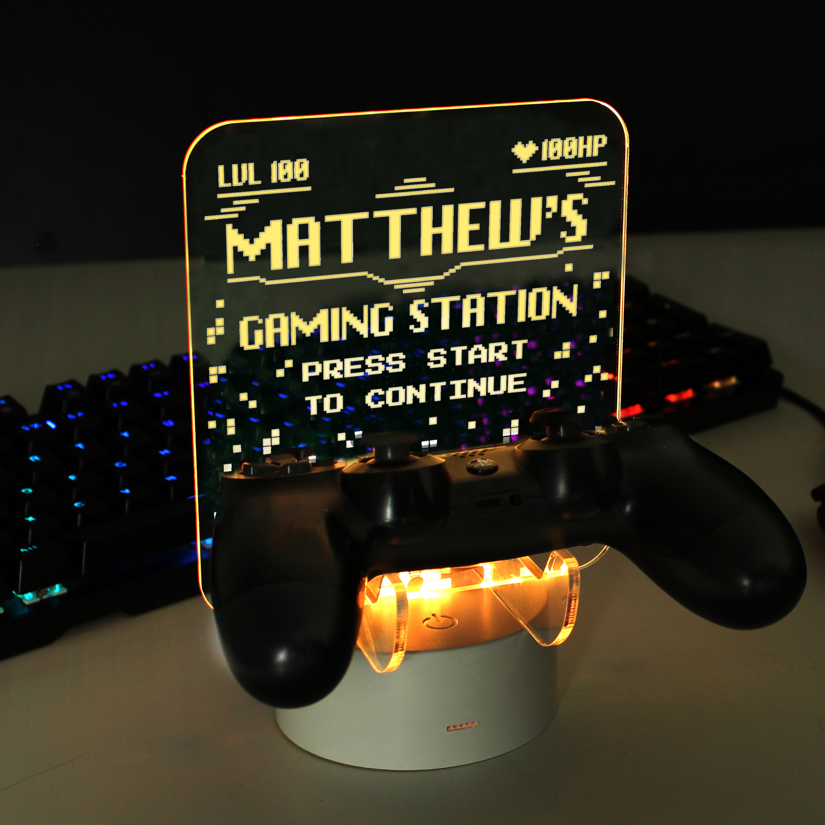 Led Game Console Stand Personalised LED Gaming Controller Stand