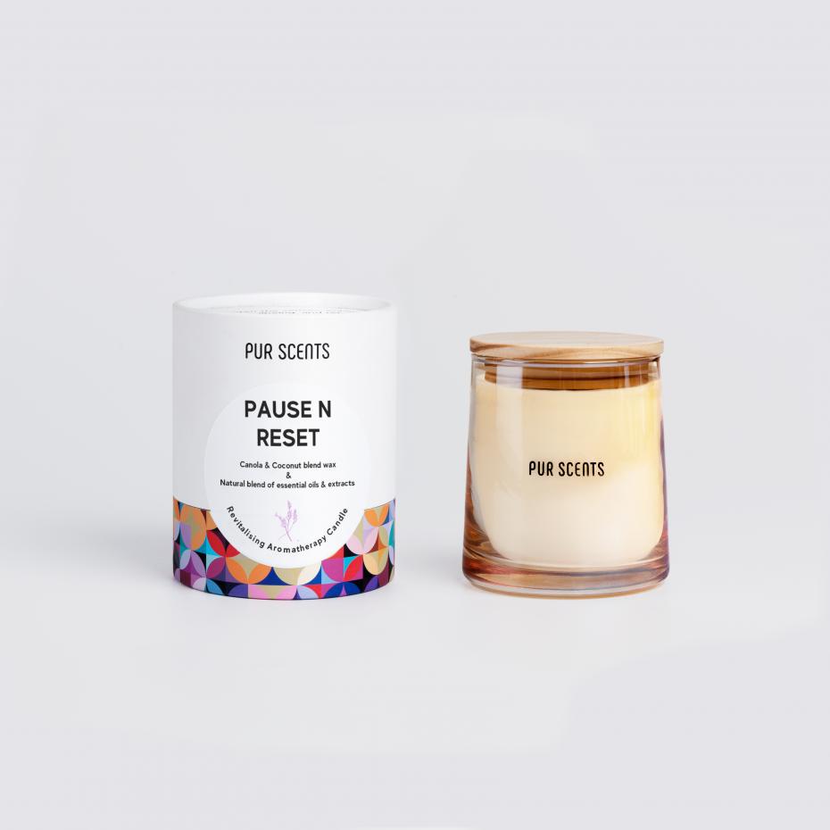 Purscents ause N Reset candle with outer packaging