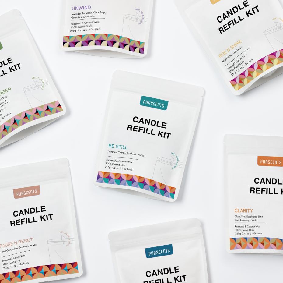Purscents candle refill kits - eight scents