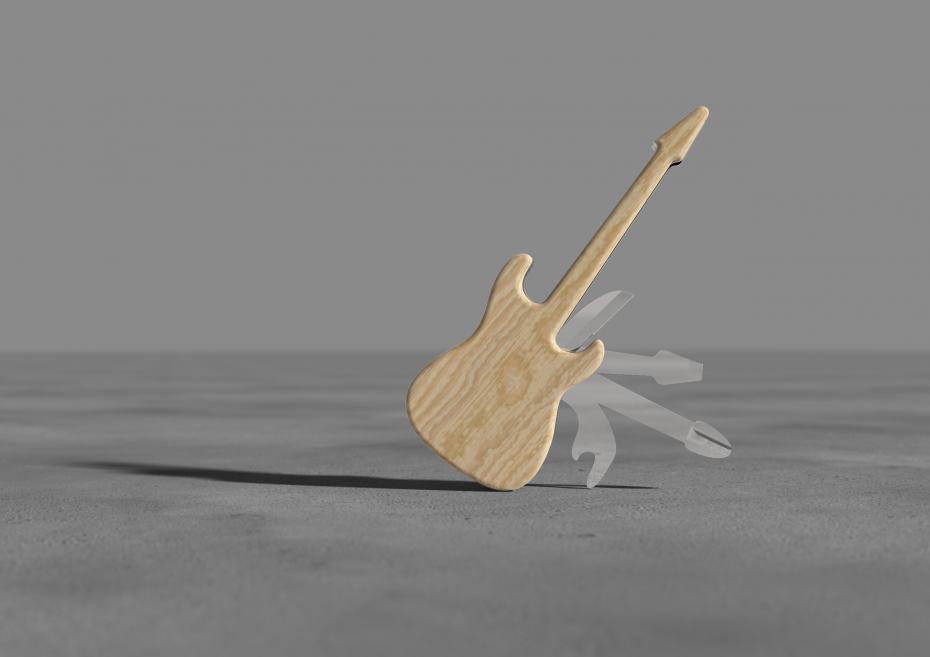Guitar Multi Tool Open at an Angle