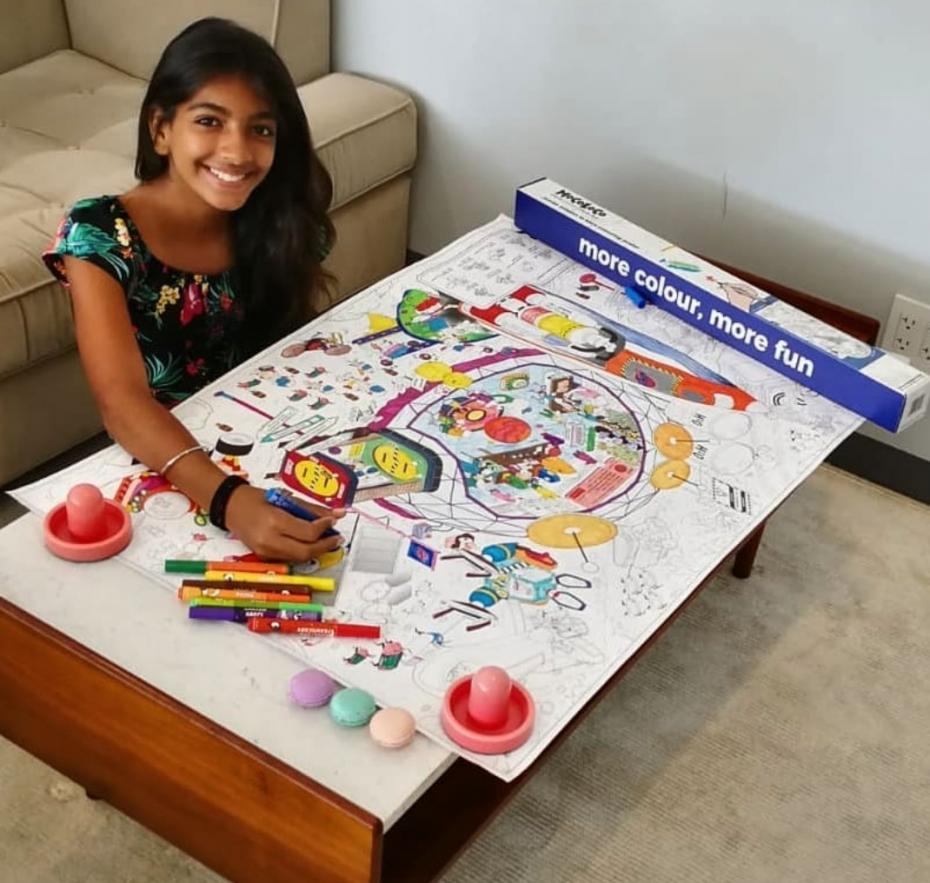 Mission To Mars Colouring Poster