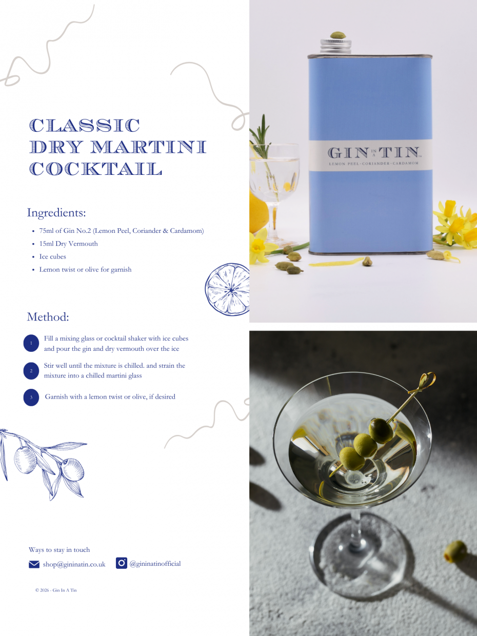 &copy;2026 Gin In A Tin - 50cl Tin - Gin No.2 - Cocktail
