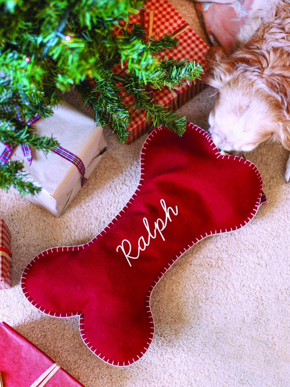 Personalised Christmas Dog Bone Stockings