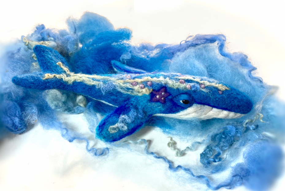 Needle Felt a Blue Whale Kit