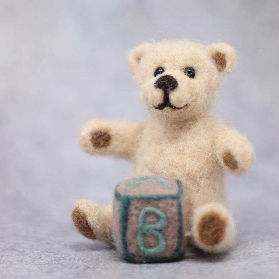 The Crafty Kit Company's Little Teddy Needle Felting Kit