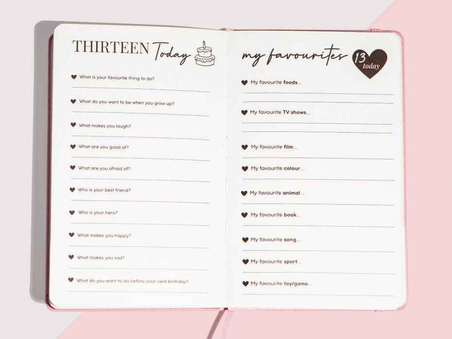 Birthday interview books - content preview