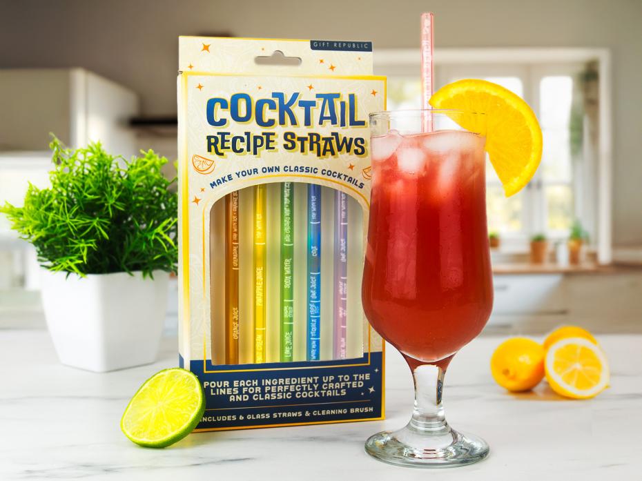 Cocktail Recipe Straws - Product and Packaging