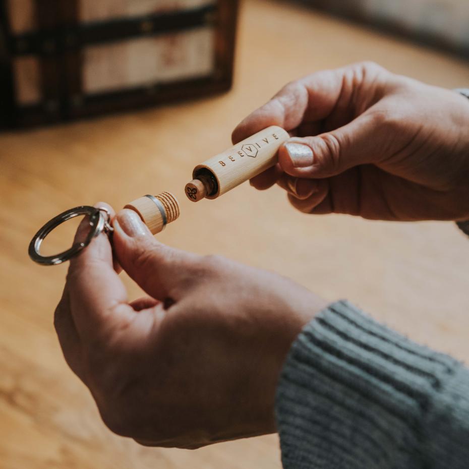 Bamboo kit with cork bottle top