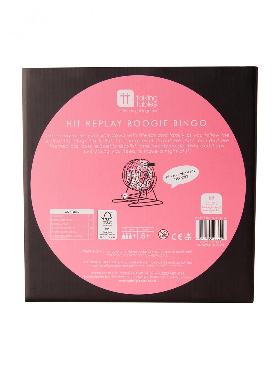 Boogie Bingo includes everything you need to host your own Bingo night