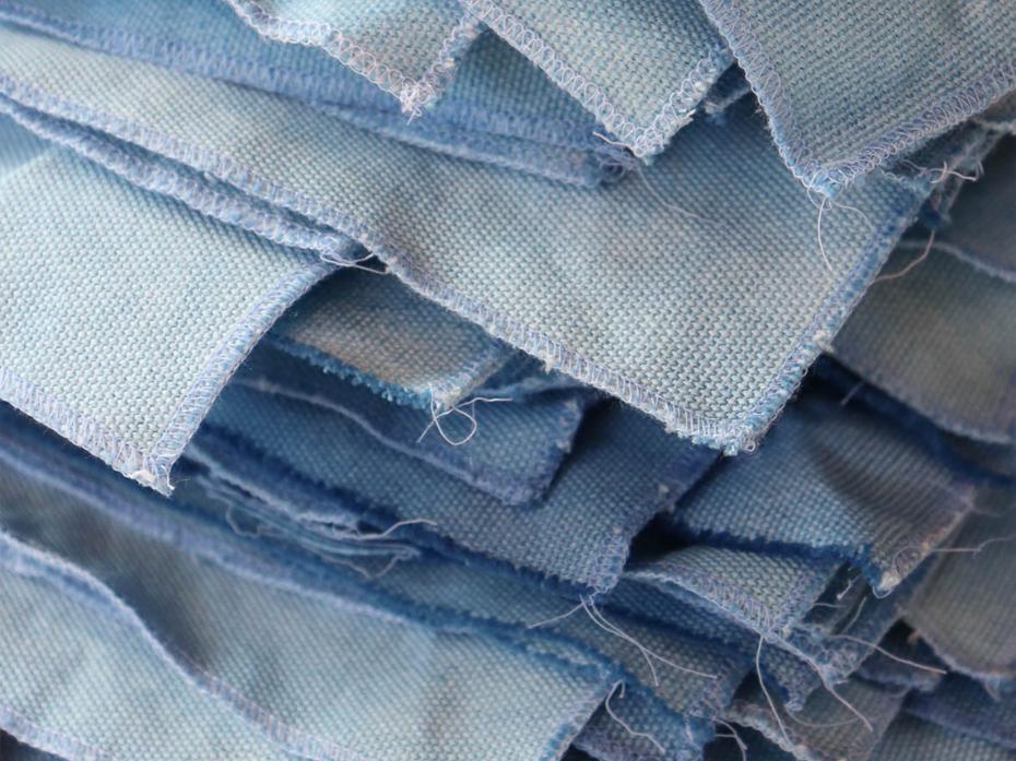 Natural indigo hand dyed eco cotton