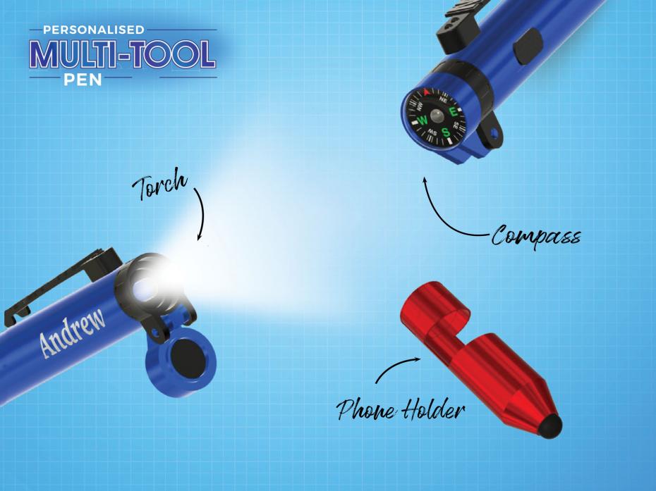 Torch, Compass and Phone holder