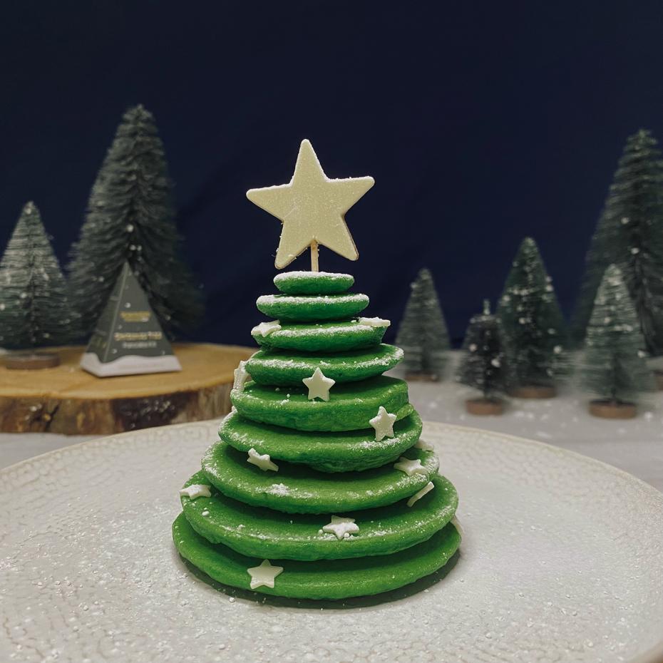 Christmas Tree Pancakes in the Forest