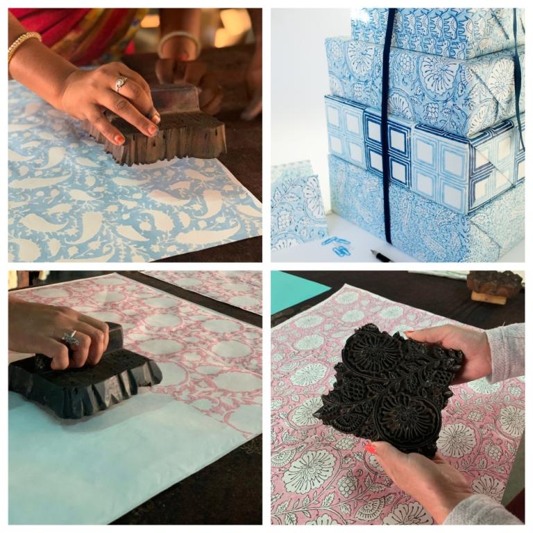 Wood Block Printing in two colours