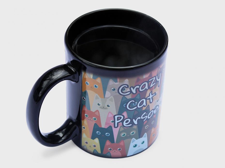 Crazy Cat Person Heat Change Mug by Pikkii