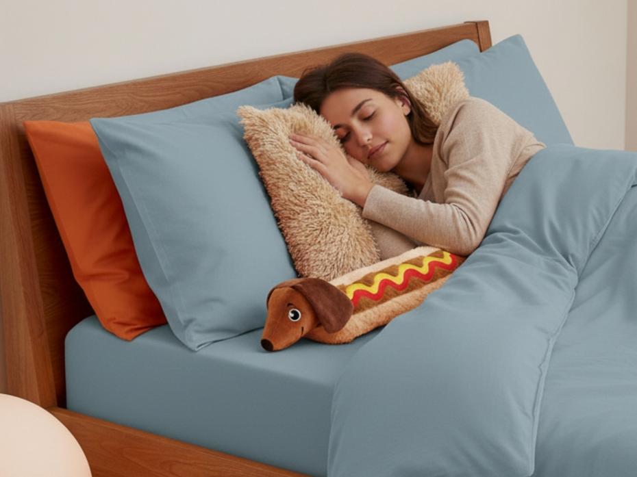 Sausage Dog Long Hot Water Bottle Bed