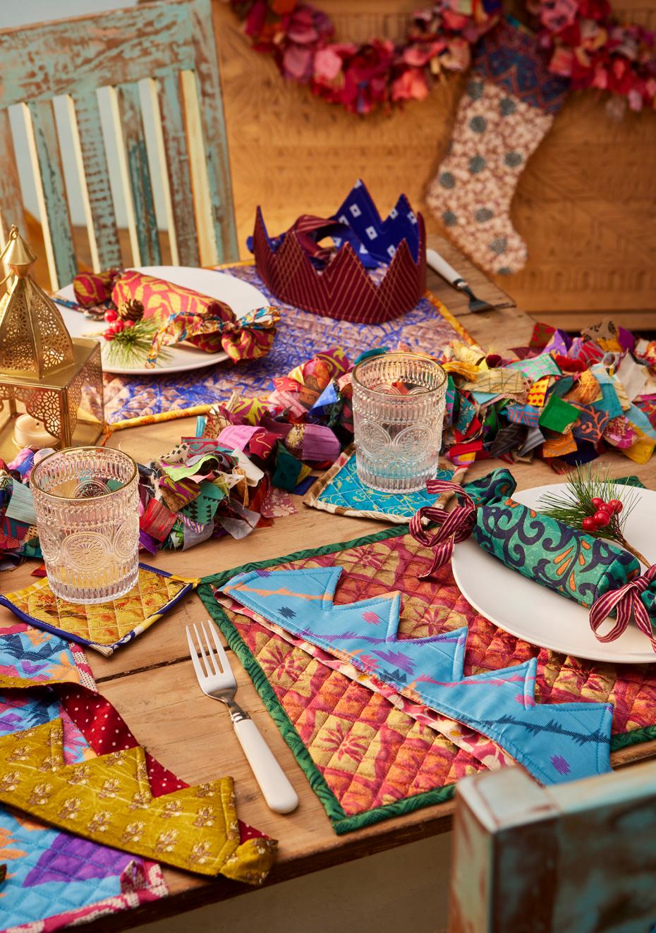 Recycled Sari Reusable Cracker