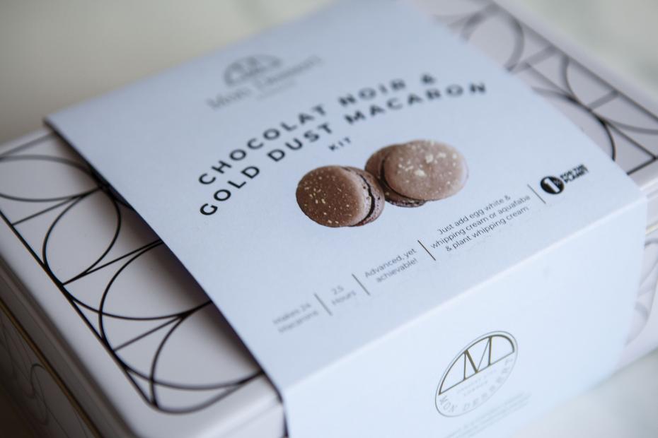 Chocolate & Gold Macaron  Gift Tin
