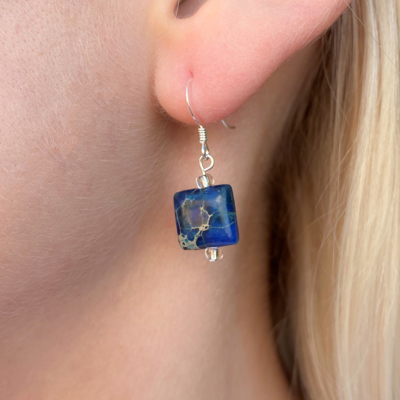 Blue Jasper Earrings