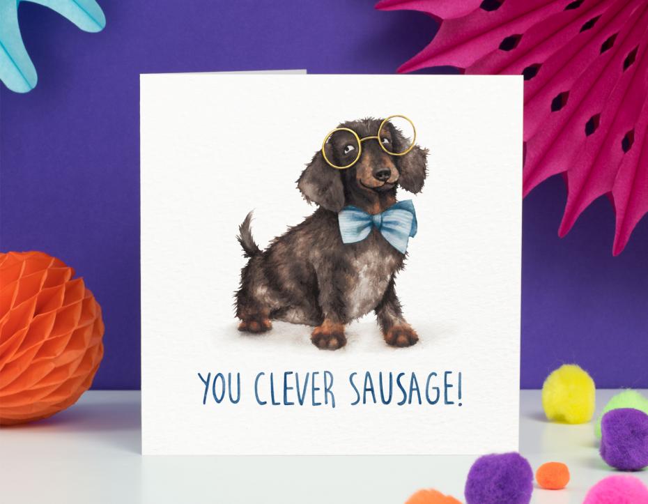 Clever Sausage Congratulations Card