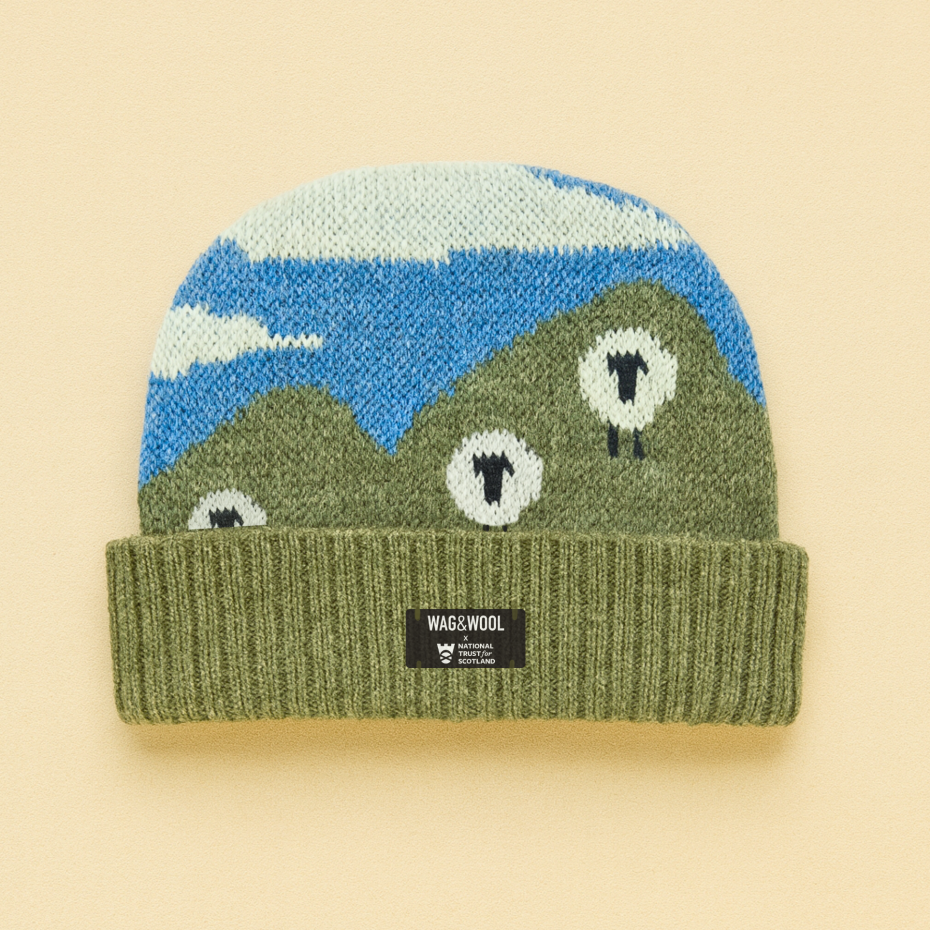 Scottish Blackface Sheep Beanie Hat