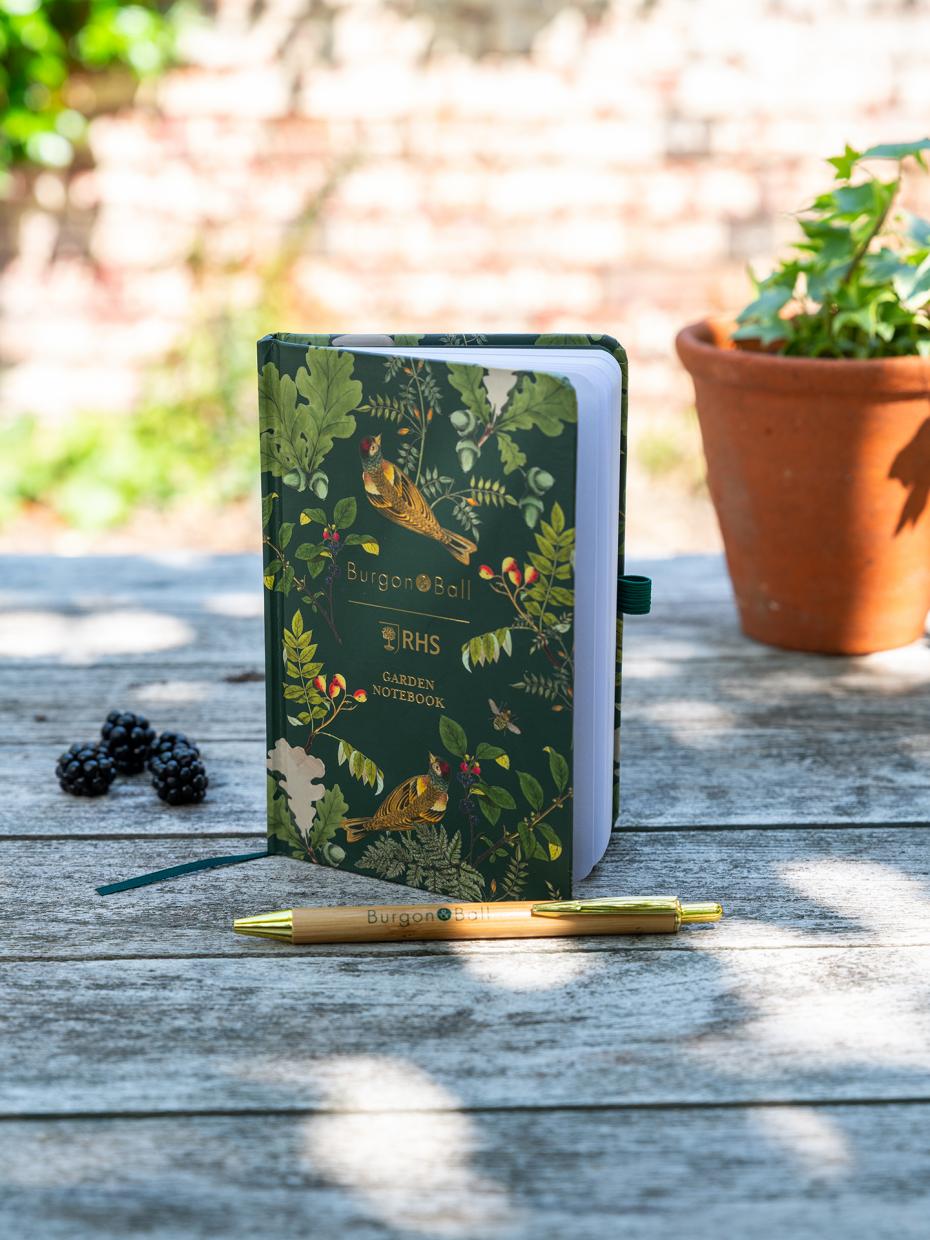 Burgon and Ball RHS Gifts for Gardeners 'Woodland Wonders' notebook and pen