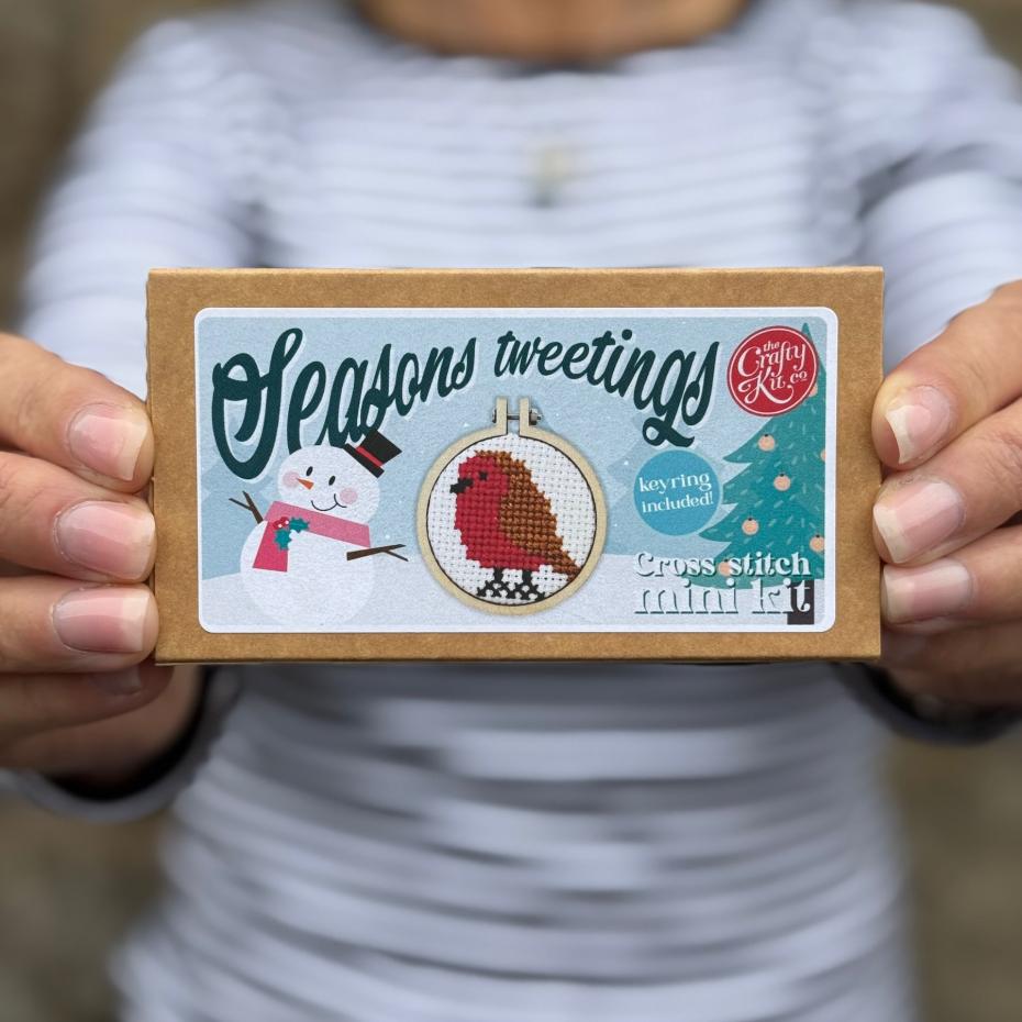 Seasons Tweetings Mini Matchbox Cross Stitch Kit