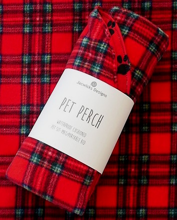 Red Tartan Pet Perch