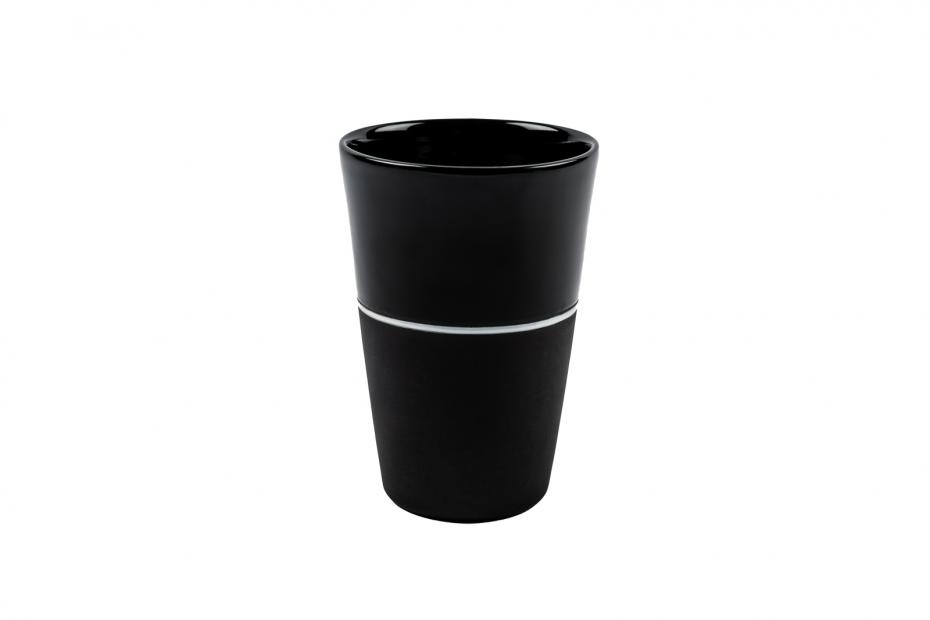 Tall black beaker