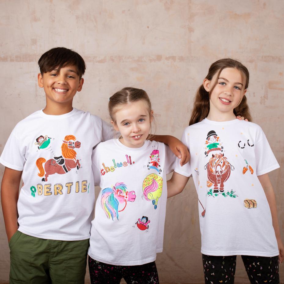 Fab Dab Do Thelwell Ponies T-shirt Painting Craft Kit
