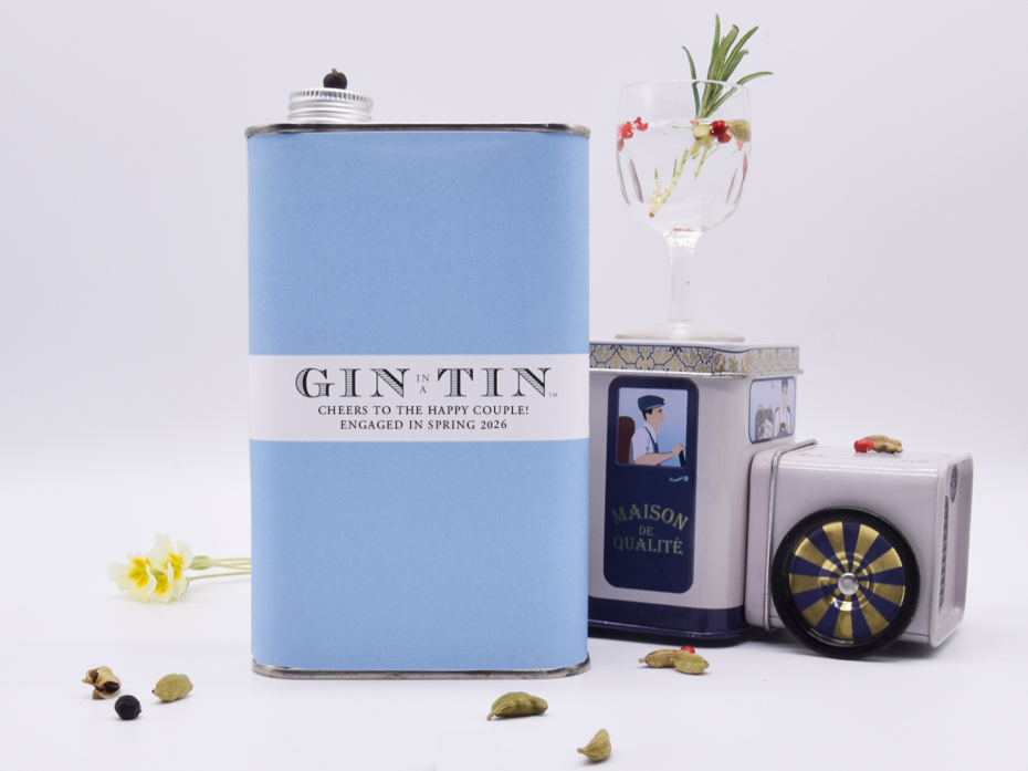 &copy;2026 Gin In A Tin - A Personalised 50CL Tin of London Dry Lemon Peel, Coriander & Cardamom Gin NO.2