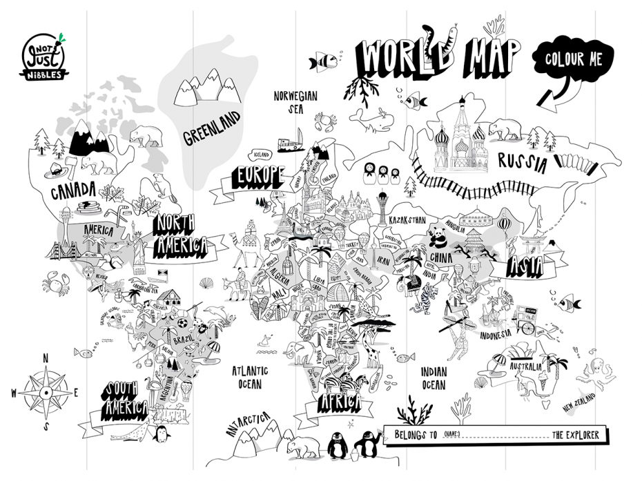 Hand drawn illustrated map