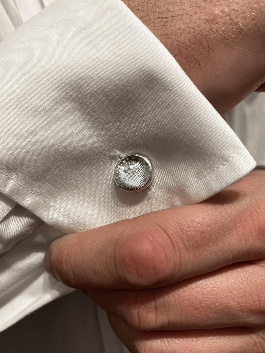 Silver Fingerprint Cufflinks