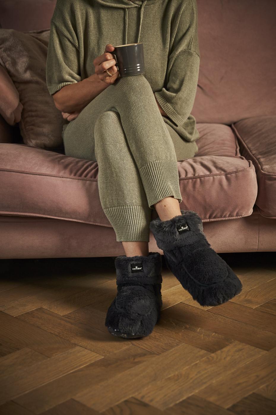 Warmies Luxury Charcoal Boots
