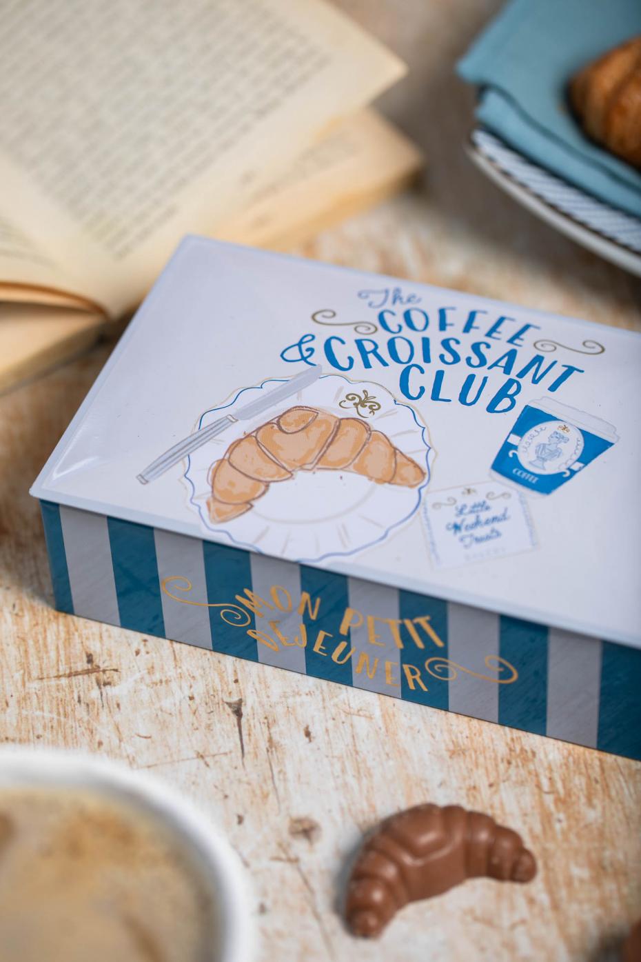 Coffee and Croissant Club tin