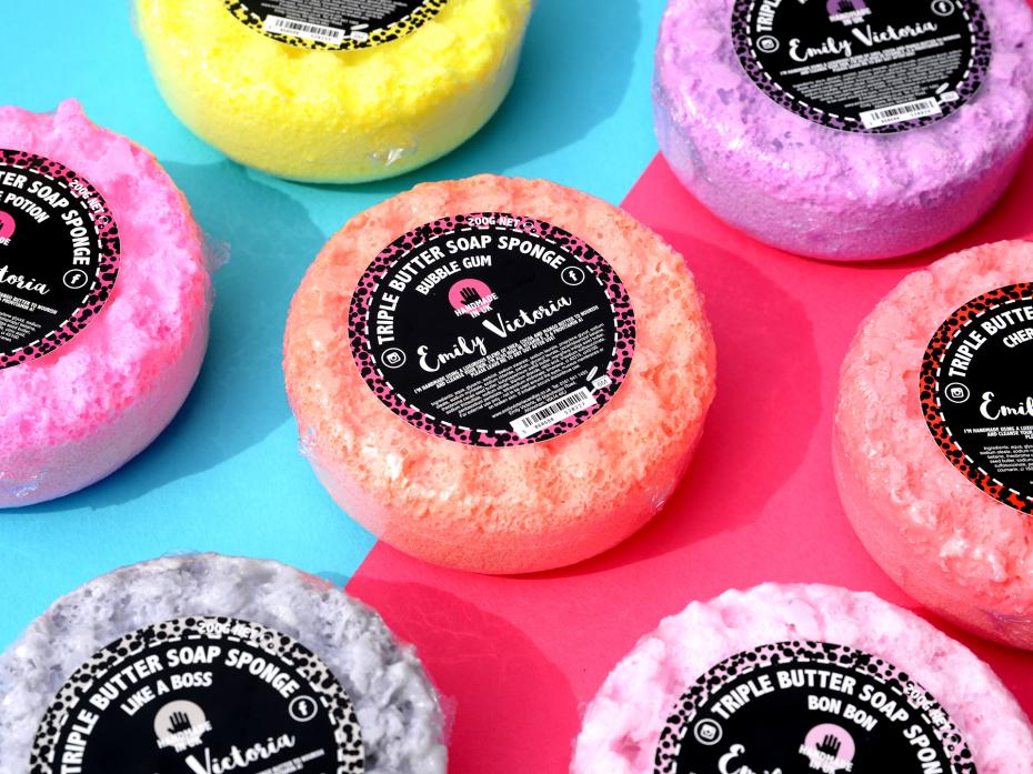 Triple butter soap sponge