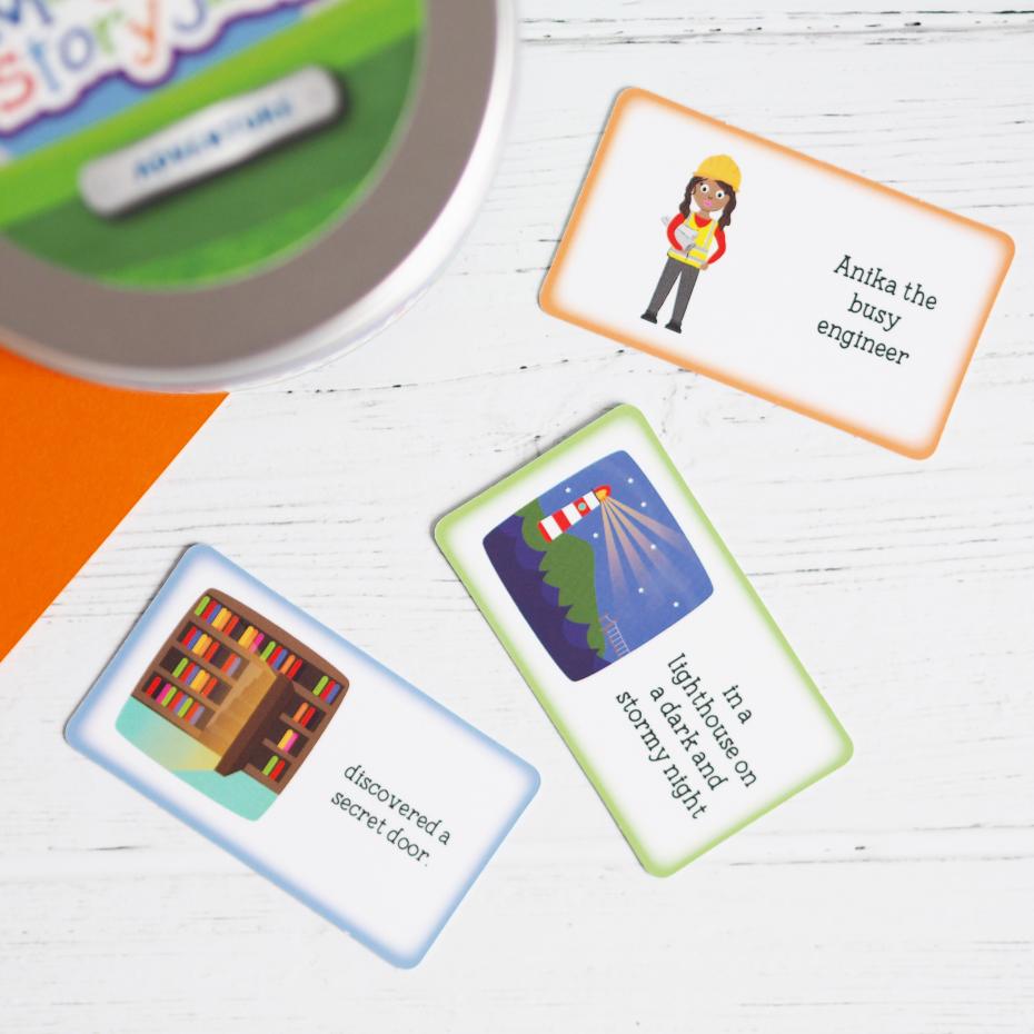 One of many story combinations from the adventure themed Magical Story Jar