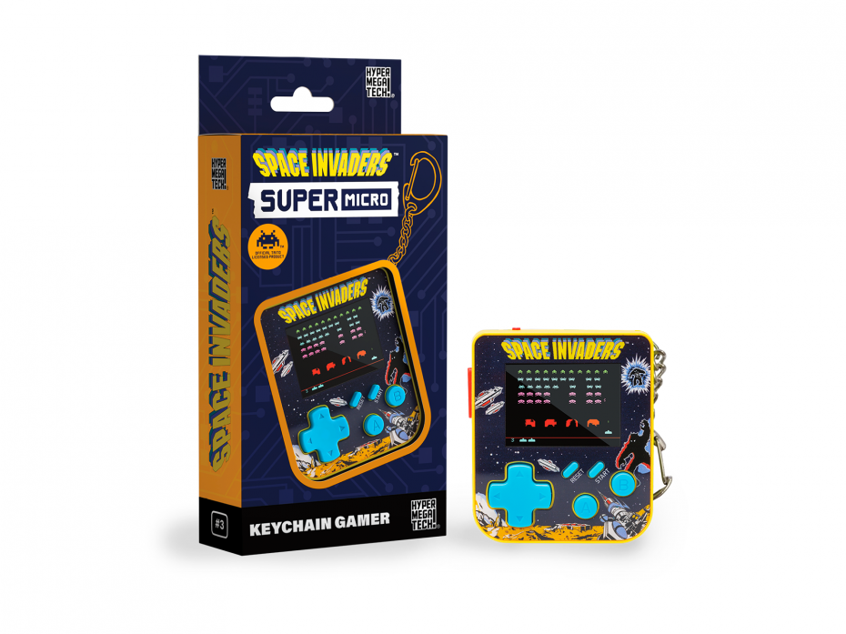 The SPACE INVADERS&trade; Super Micro Keychain Gamer