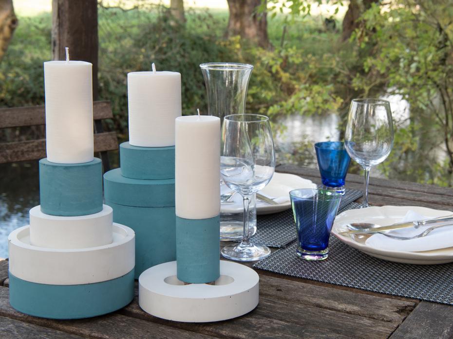 CONCRETE & WAX Modular Candleware Arrangement