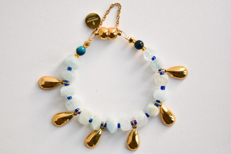 Petal and Stone Aquamarine bracelet