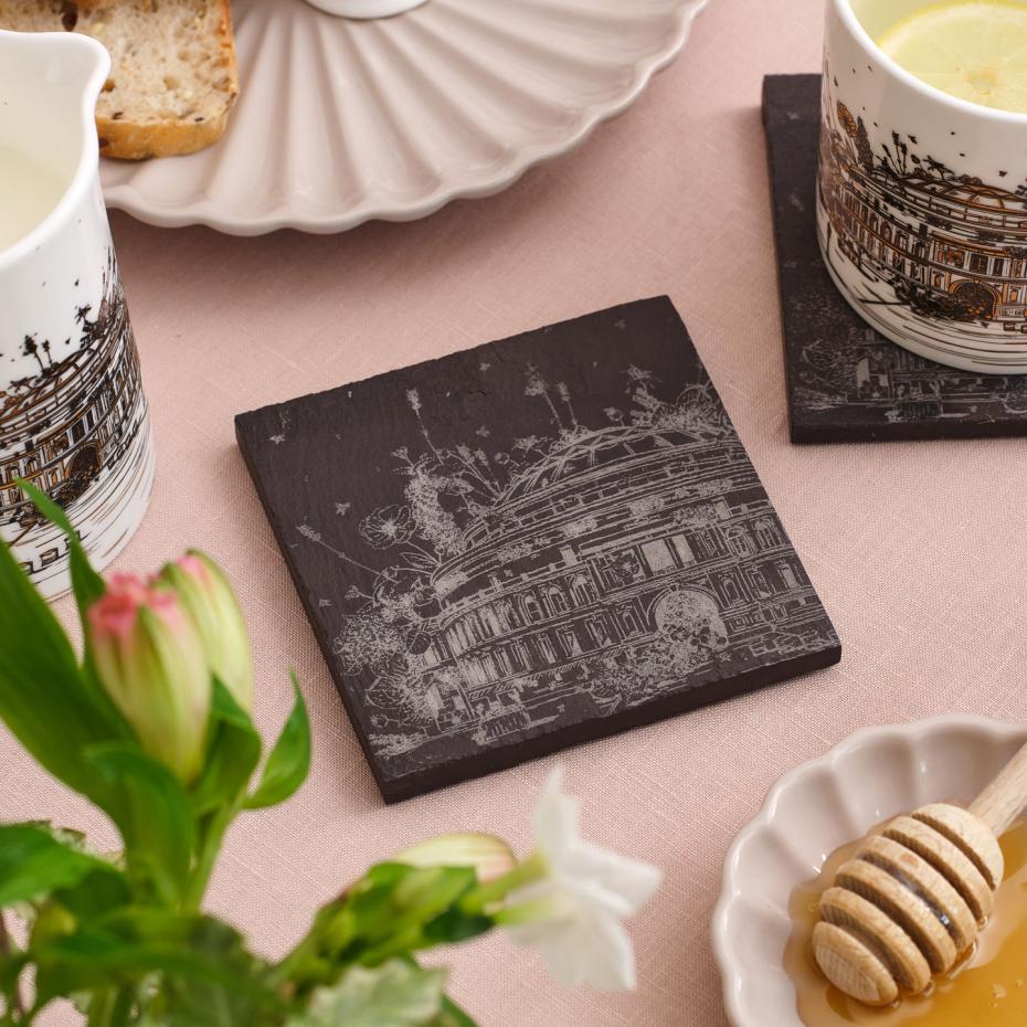 Royal Albert Hall – Bees at the Hall Roof Slate Coasters