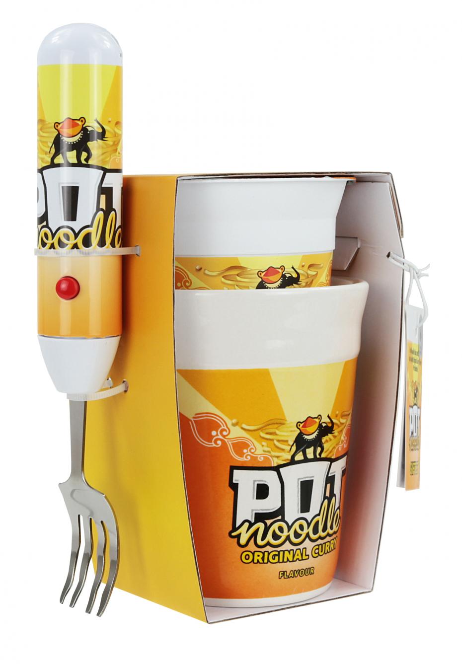 Original Curry Pot Noodle gift set - side view