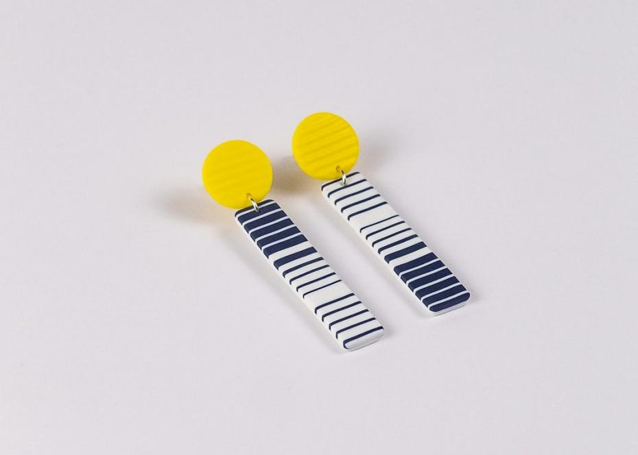 Breton earrings Quiberon yellow Nadege Honey