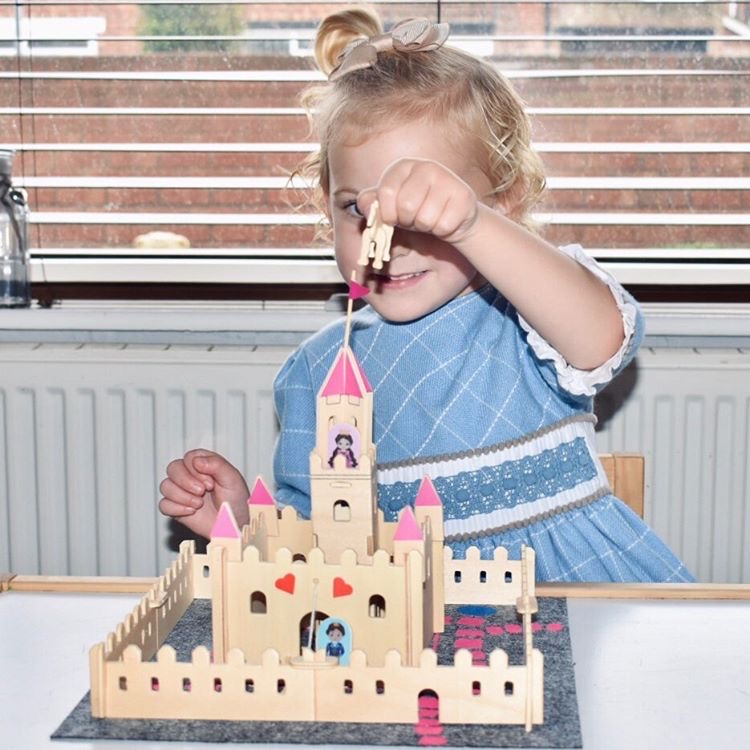 Darla Making Princess Castle