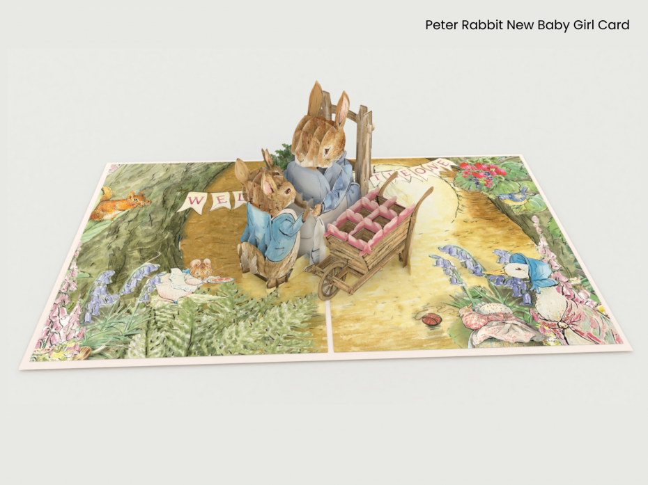 Peter Rabbit New Baby Girl Card