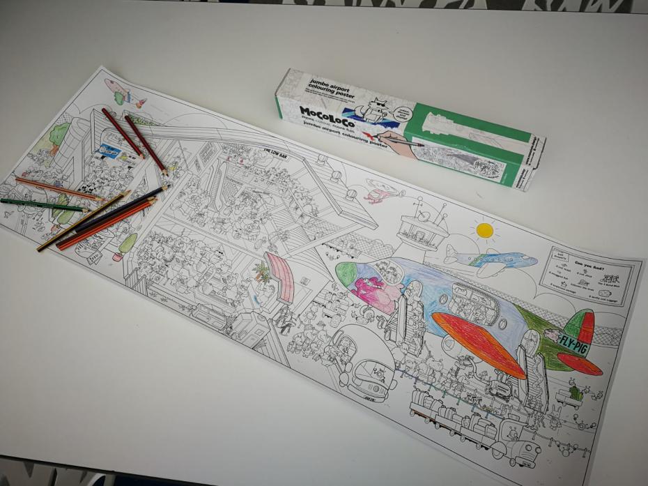 Airport Colouring Poster