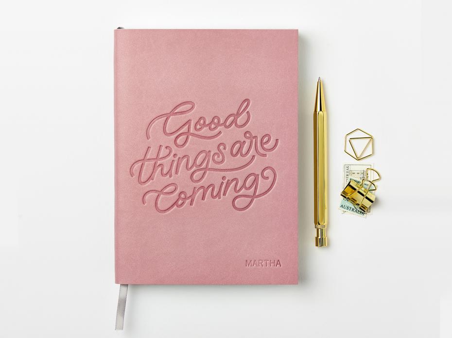 Vegan Leather Embossed Notebooks