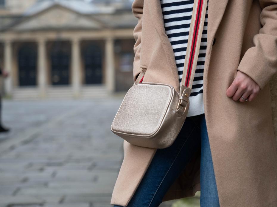 Vegan leather camera bag with detachable straps